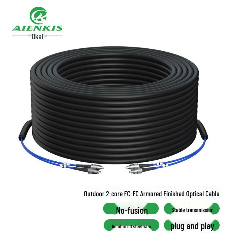 

AIENKIS AK-TW2-20FC Outdoor Armored 2-Core Single-mode FC-FC Fiber Optic Patch Cable
