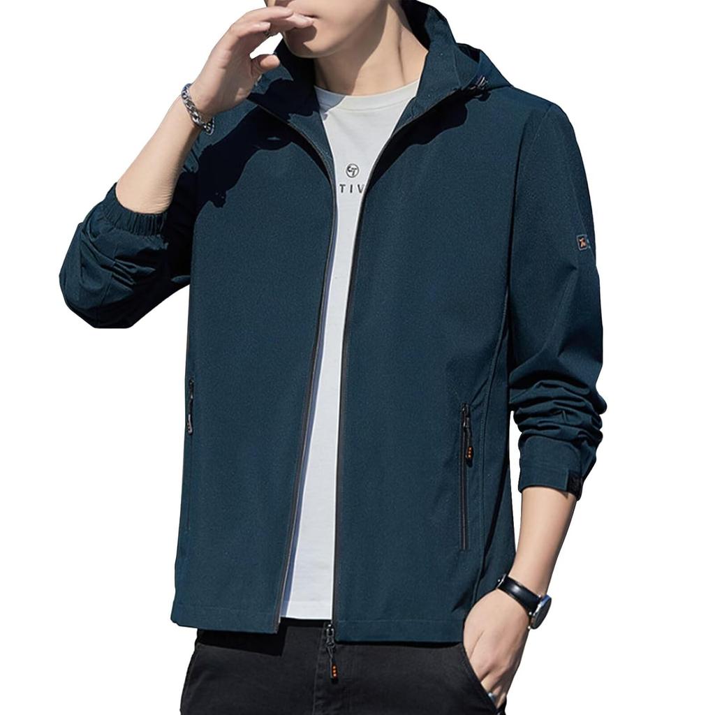 Kayiyasu Mountain and Large Sizes Supports Includes Cold Weather Suitable for and and Winter Men's Windbreaker, Parka, Water-Repellent Windproof,