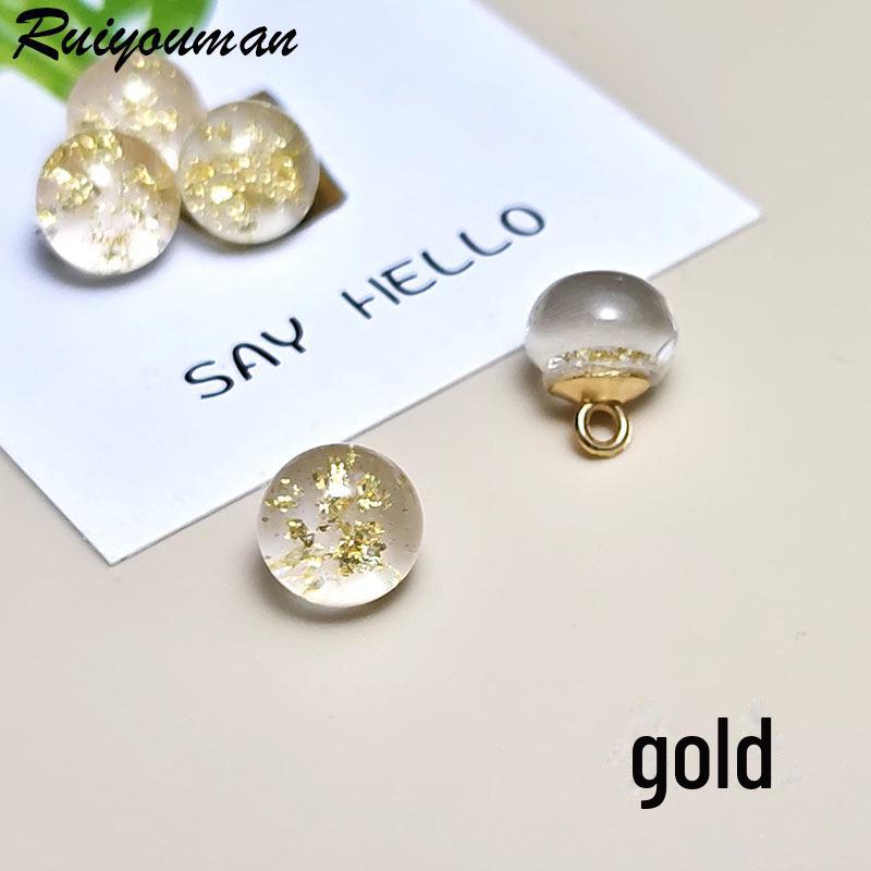 Cheongsam Jade Sequin Transparent Tang Suit Hanfu Decorative Resin Button