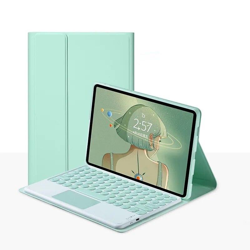Drahtlose Bluetooth-Tastatur für Xiaomi Mipad 5/6 Pro Redmi Pad SE 11 Zoll 10,6 Silikonhülle faltbare Smart Stand Ledertasche