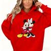 Disney Parent-child Mickey Minnie Fashion Hoodie Disney Element Pattern Printing Casual Daily Comfortable Breathable Sweater