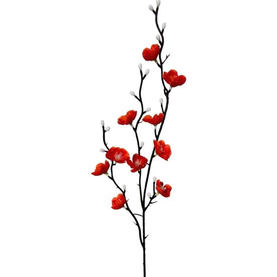 

10 Pcs Artificial Plum Blossom Fake Long Stem Wintersweet Flowers Realistic Faux Silk Cherry Branches for Wedding Home Office Bedroom