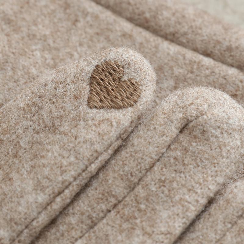 Autumn Winter Solid Simple Cute Lovely Women's Gloves Keep Warm Touch Screen Not Bloated Thin Windproof Cycling Drive