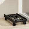 Telescopic Computer Host Bracket Castor Wheels Adjustable Mobile Base Bracket Ventilated with Wheels PC Tower Stand