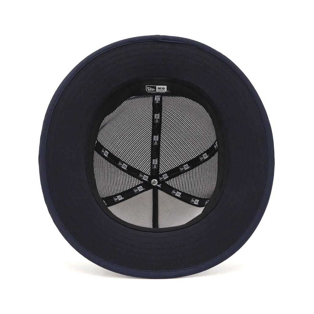 NEW ERA 5-Panel Bucket Hat Mesh A-Frame White/Navy Polyester Unisex M/L Streetwear