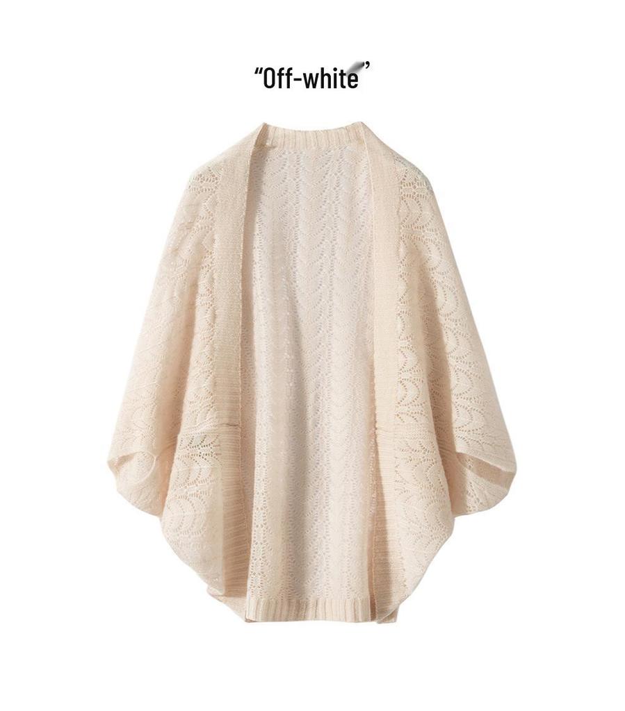 Women's Pure Cashmere Neck Protection Shawl Scarf Cape