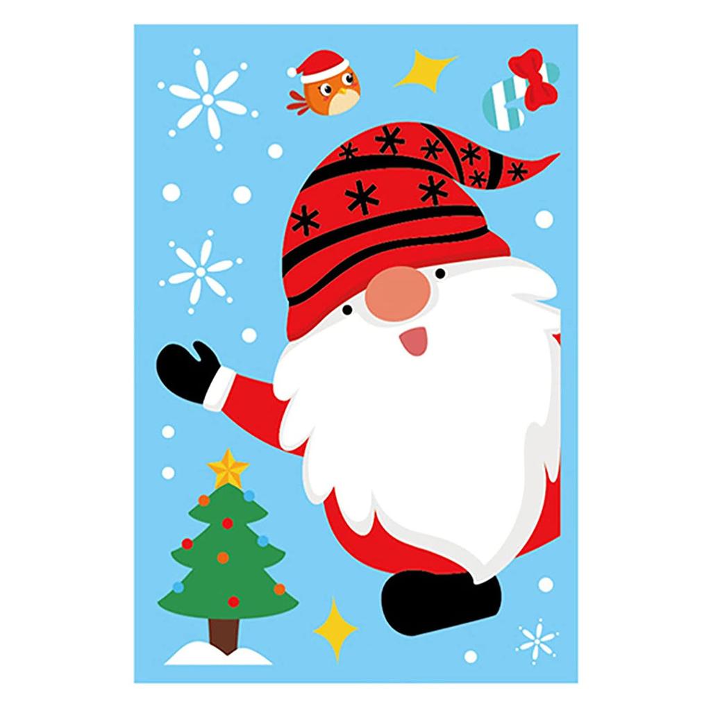 Pegatinas adhesivas para ventana de Navidad, pegatinas adhesivas para ventana de copo de nieve de Navidad para vidrio