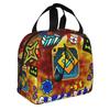 Cartoon Geometry D-Dashs Video Game Insulated Lunch Bag for School Office Resuable Cooler Thermal Bento Box Women Men