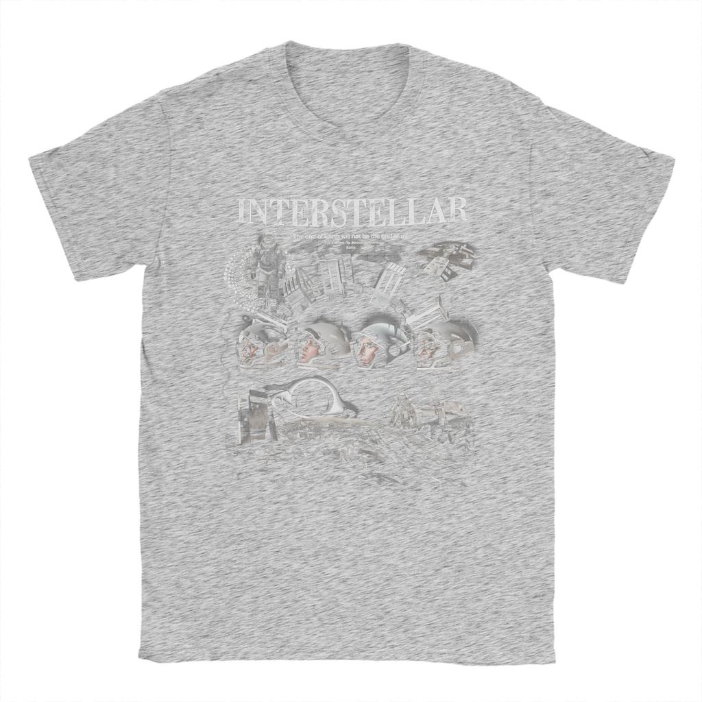 Interstellar Classic Movie T Shirts Unisex Cotton Vintage TShirts Round Neck  Tee Shirt Short Sleeve Clothing Plus Size