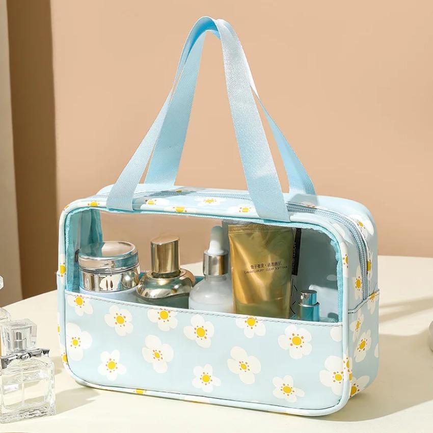 Women's Makeup Bag  3pcs Set Macaron Printed Wash Bag Travel Essential Portable Storage Bags Waterproof Cosmetic Bag Bath Bags