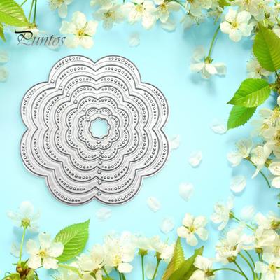 1 Set Cutting Die Delicate Waterproof Geometric Flower Shape Cards Making Embossing Stencil for Scrapbooking