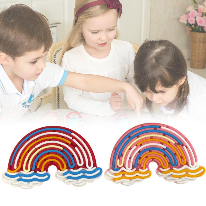 Colorful Sensory Activity Board For Stress Relief With Soft Silicone Design Ideal For Kids And Adults