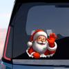 3D Santa Claus Car Sticker, Festive Christmas Car Decal, Waterproof Auto Window Sticker for Xmas Decoration, Holiday Gift & Car