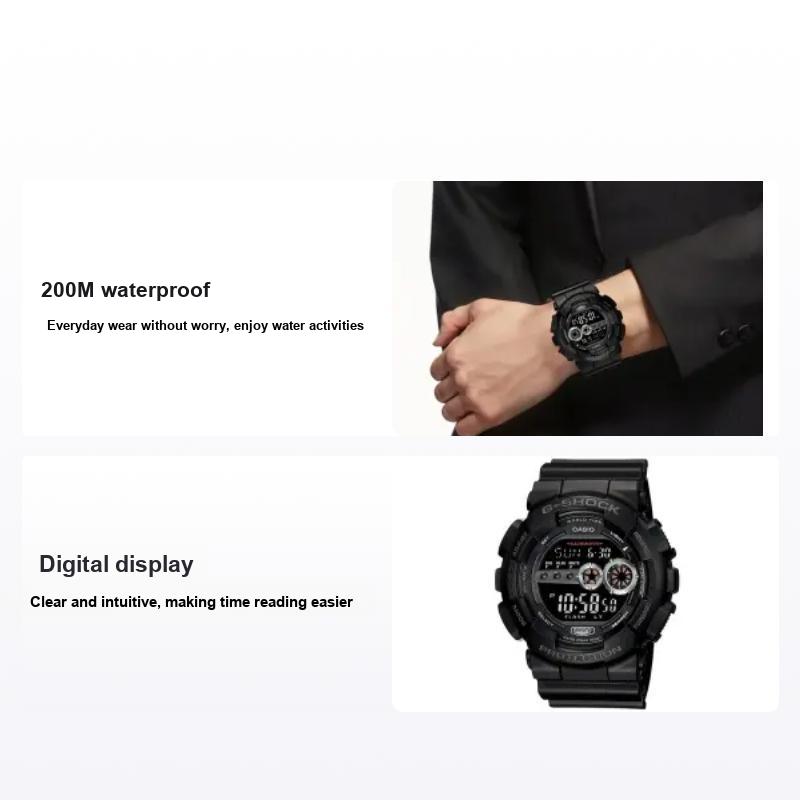 Casio Men's Black Digital Model Casual Quartz Movet Resin Strap Watch Watches Gd-100-1B