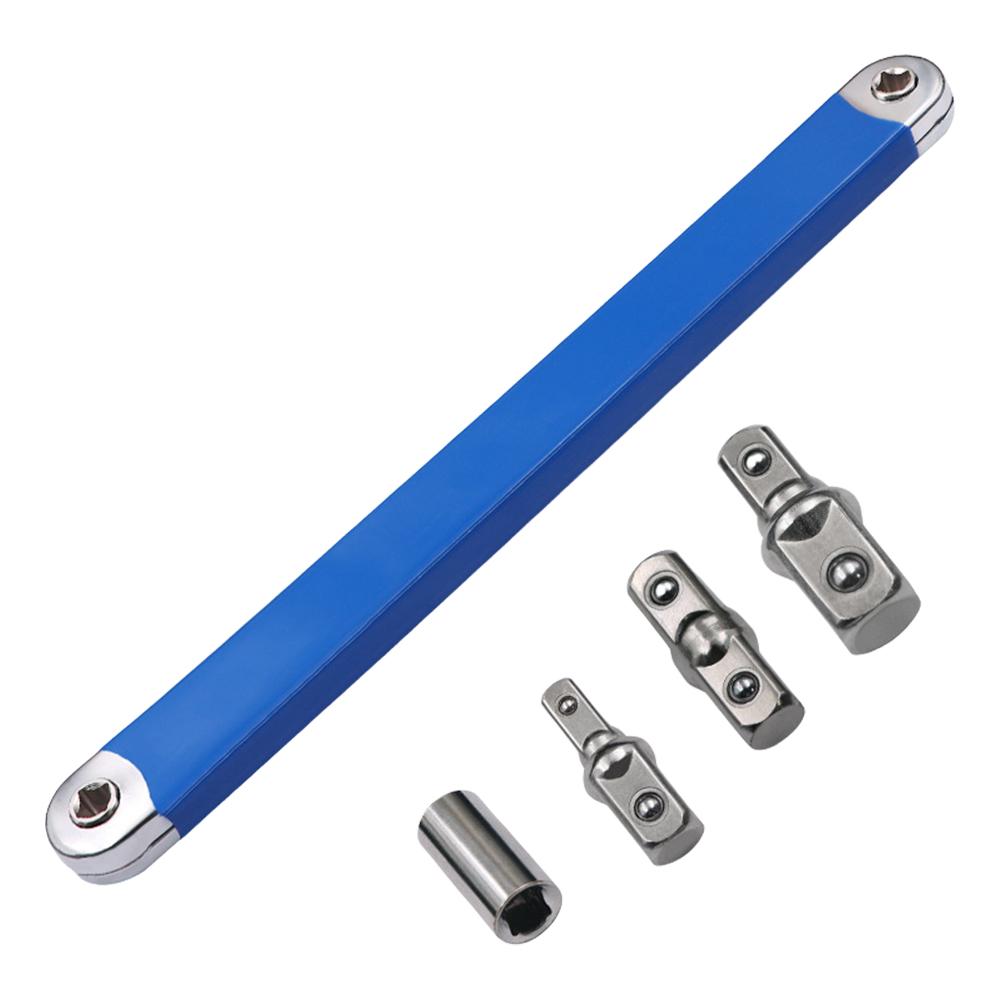 

Combination Torque Wrench with 1/2in 1/4in and 3/8in Drive Adapters Impact Socket Ratchet Wrench Auto Repair Tool Home Tool Set синий