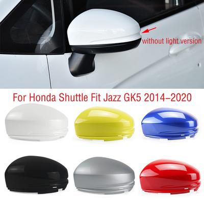 Car Wing Door Side Mirror Cover Lid For Honda Fit Jazz Shuttle GK5 2014-2018   Outside Rearview Mirror Cap Shell House