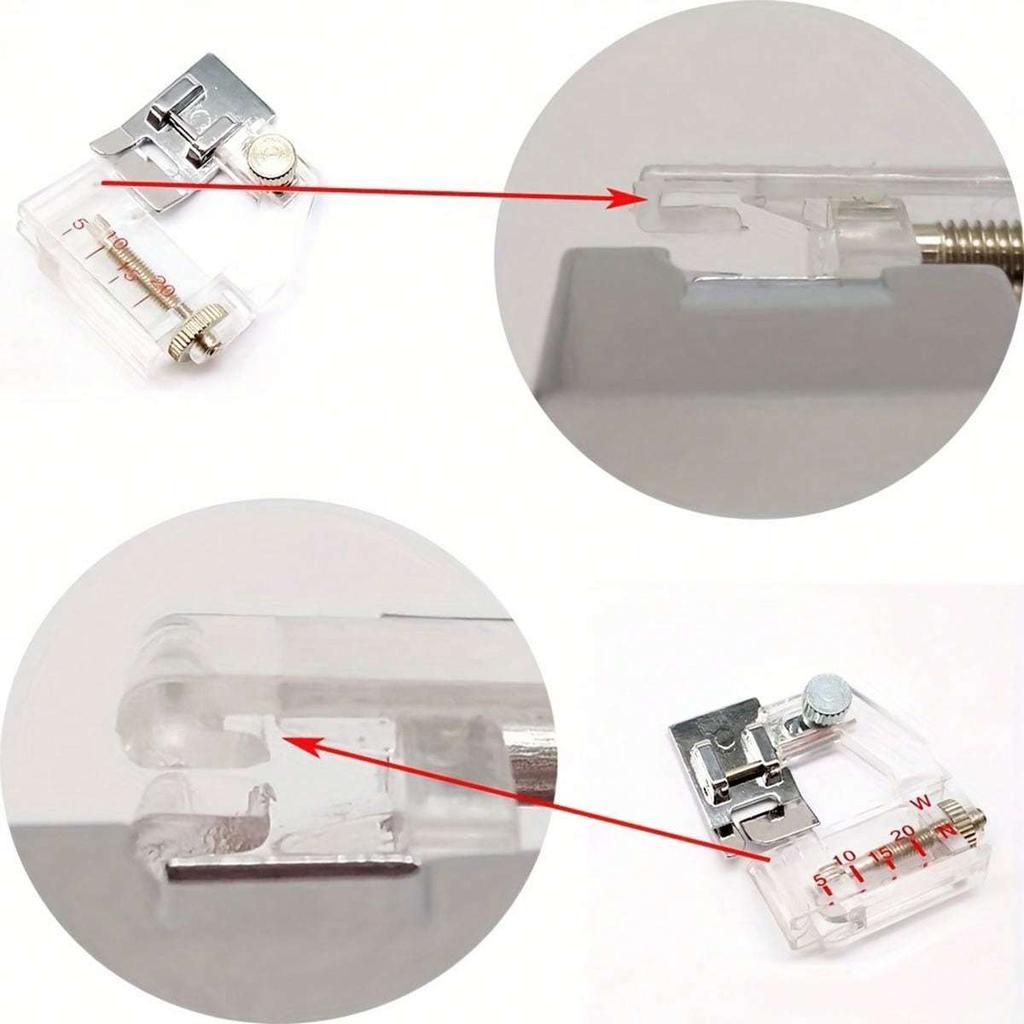 Adjustable Bias Tape Binding Foot Presser Foot For Most Of Low Shank Sewing Machine Accessories For Sewing Crafting Tape Sewing Machines Presser Foot