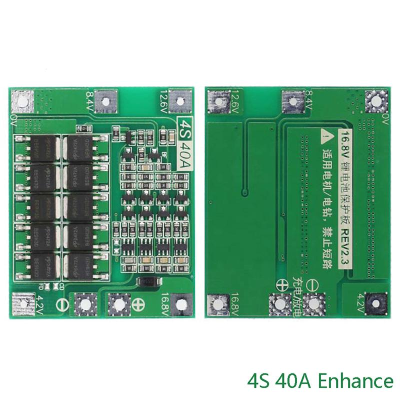 3S 4S 40A 60A Li-ion Lithium Battery Charger Protection Board 18650 BMS For Drill Motor 11.1V 12.6V/14.8V 16.8V Enhance Balance