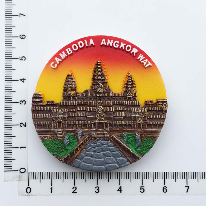 Cambodia Travelling Fridge Magnetic Stickers Angkor Wat Tourist Souvenirs Fridge Magnets Home Decor Message Board Stickers