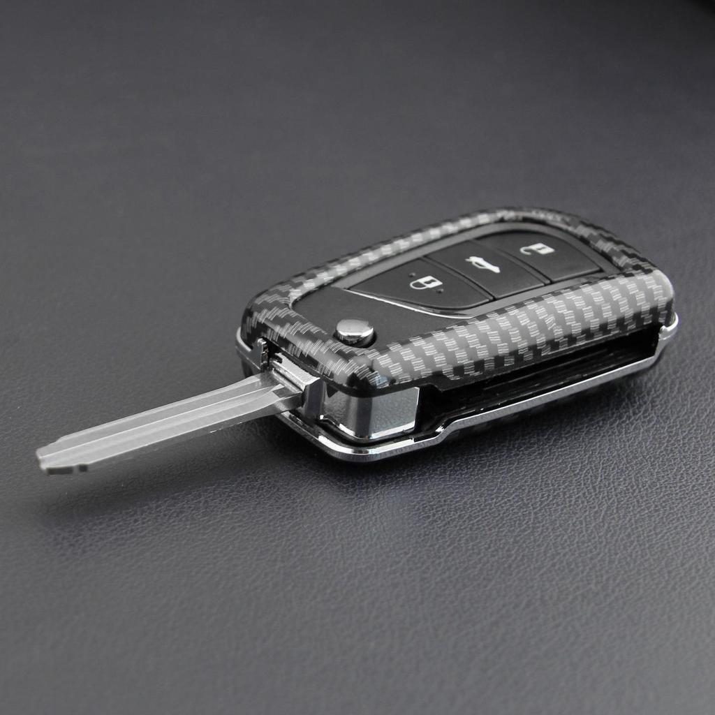 Toyota Key Shell Folding Carbon Fiber Protective Cover for Camry and Reiz Modified Keys