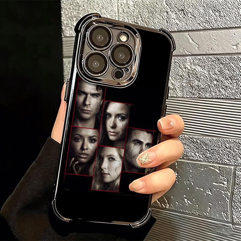 The Vampire Diaries Soft Phone Case For iPhone 15 16 17 Air 14 Pro Max 16E Plus 13 12 Mini Plating Anti-Fall Fundas