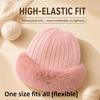Windproof Knit Beanie Hat Cold-Resistant Warm Knitted Cap Stylish Slouchy Winter Hat  Outdoor Wear