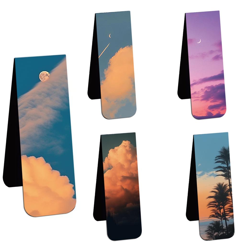 5PCS Twilight Whispers Magnetic Bookmarks Nostalgia Y2k Luggage For Pages Stationery For Cafe Paintings Office Magnetic Bookmark