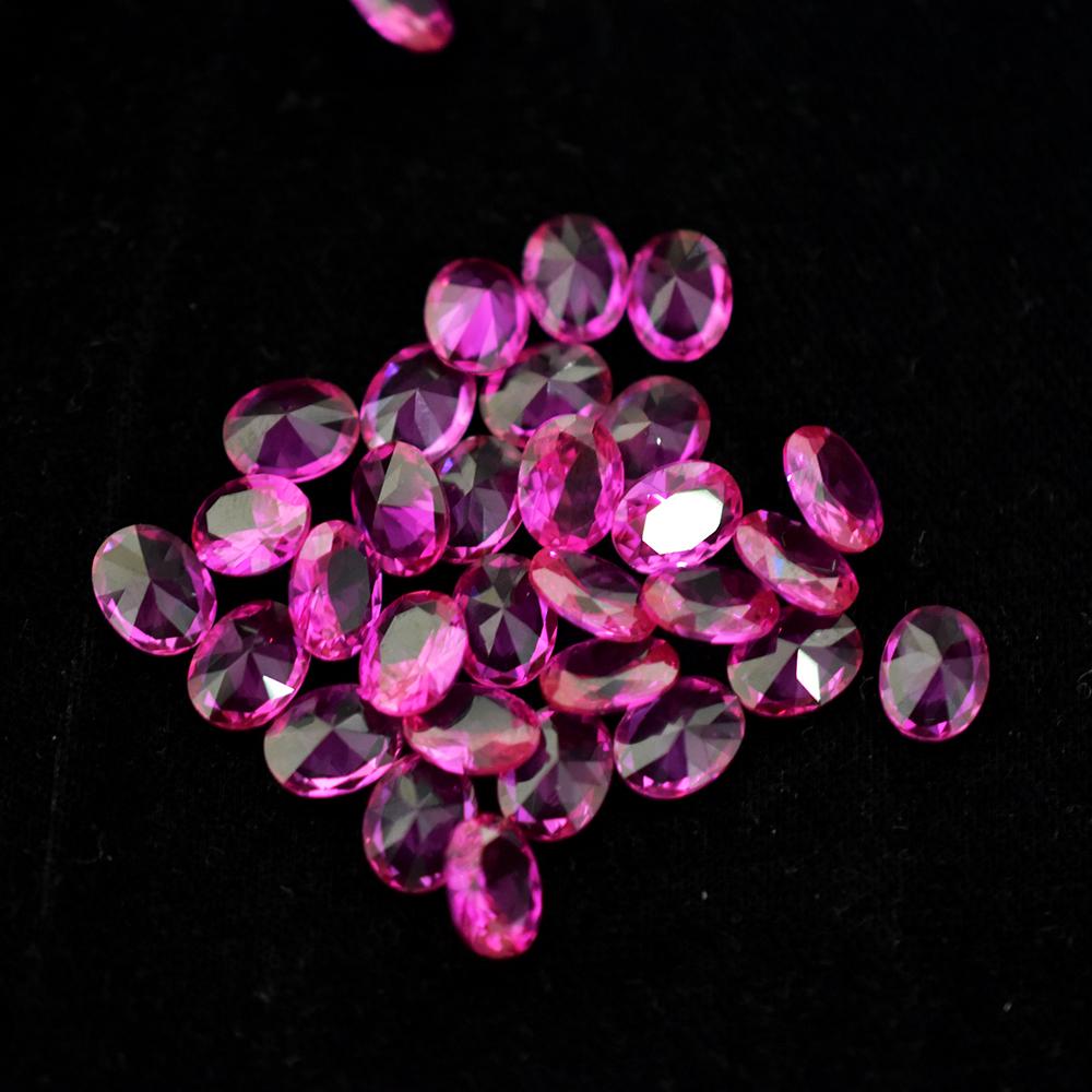 15 Pcs Lot Natural Pink Sapphire Oval Cut 7x5mm Certified Loose Gemstones