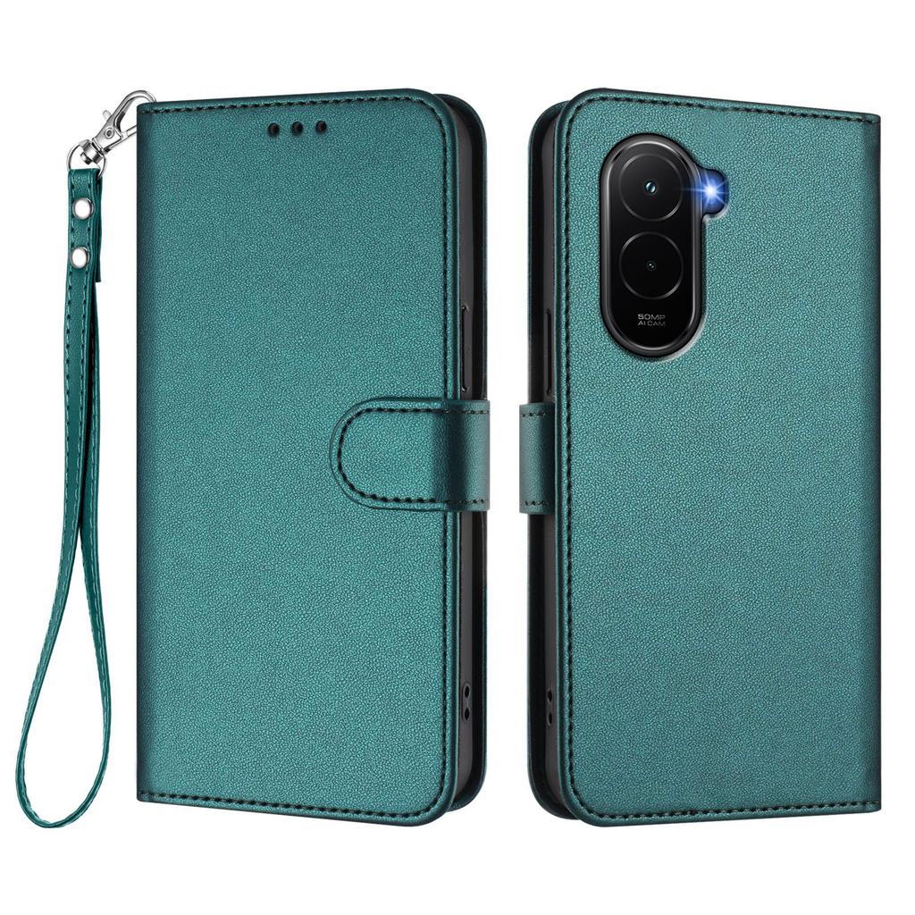 Für Xiaomi Poco M7 Plus 5G/M7 4G (169mm) Lederhülle Brieftasche Ständer Handyhülle mit Handschlaufe