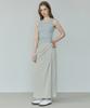 IHR Summer Knit Wrap Skirt / Khaki Beige