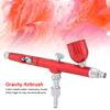 Dual Action Gravity Feed     0.3mm Spray Art Paint Tattoo Nail Tool Kit(Red)