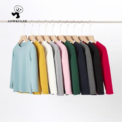 Kids' Spring & Autumn Korean-Style Cotton Long-Sleeve T-Shirts