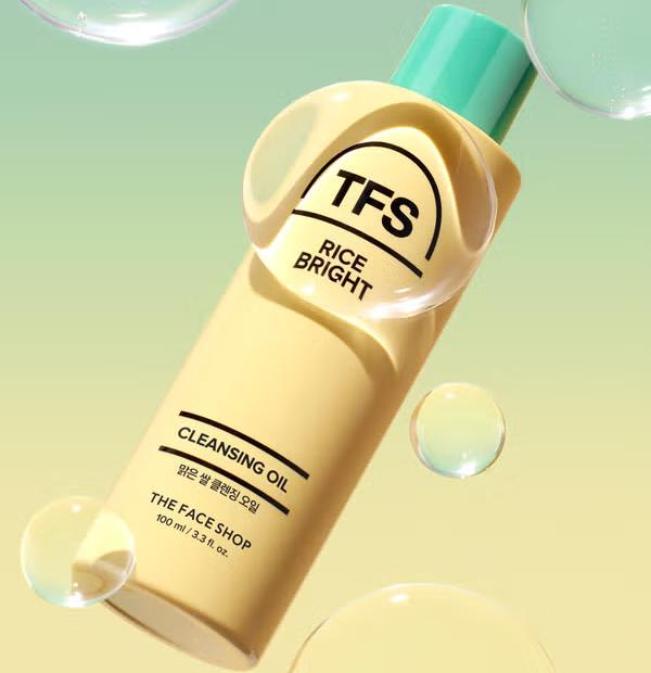 The Face Shop Rice Bright Cleansing Oil 100 Ml/ Deep Cleansing, Moisturizing, Korean Cosmetics, Kbeauty