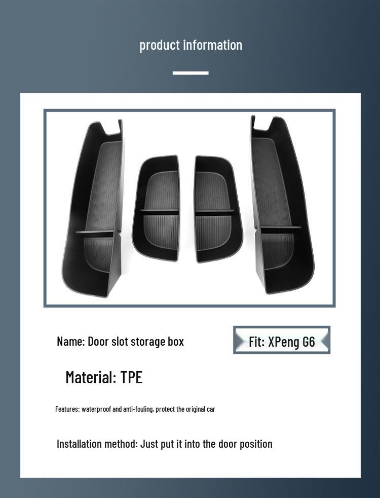 Fit for 23-25 Models: Xiaopeng G6 Car Door Storage Organizer - Car Interior Accessory