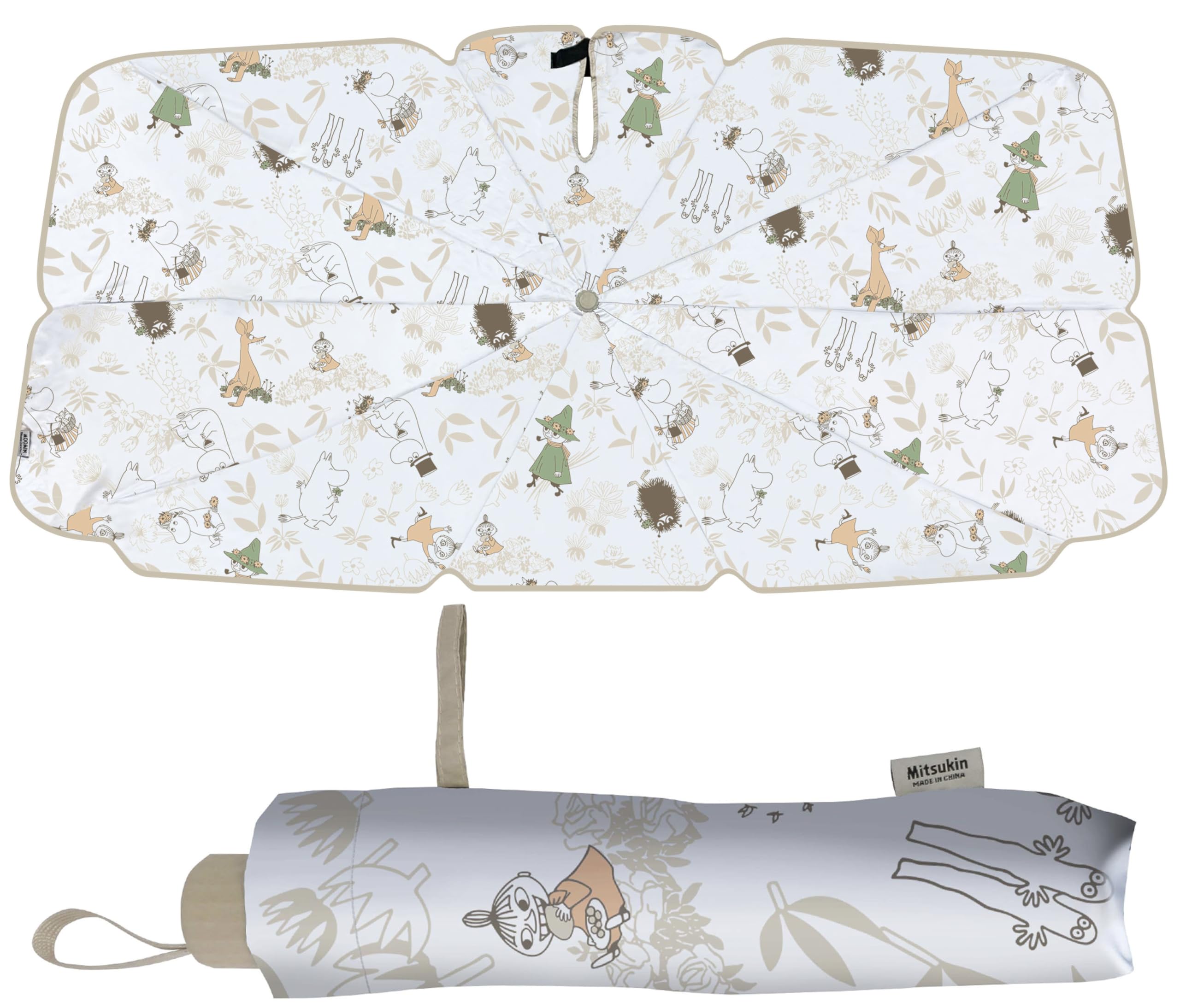 

MOOMIN Car Sunshade, Front Umbrella, Sunshade for Light Cars and Passenger Cars, Heat Protection, Cute Character MOOMIN Design