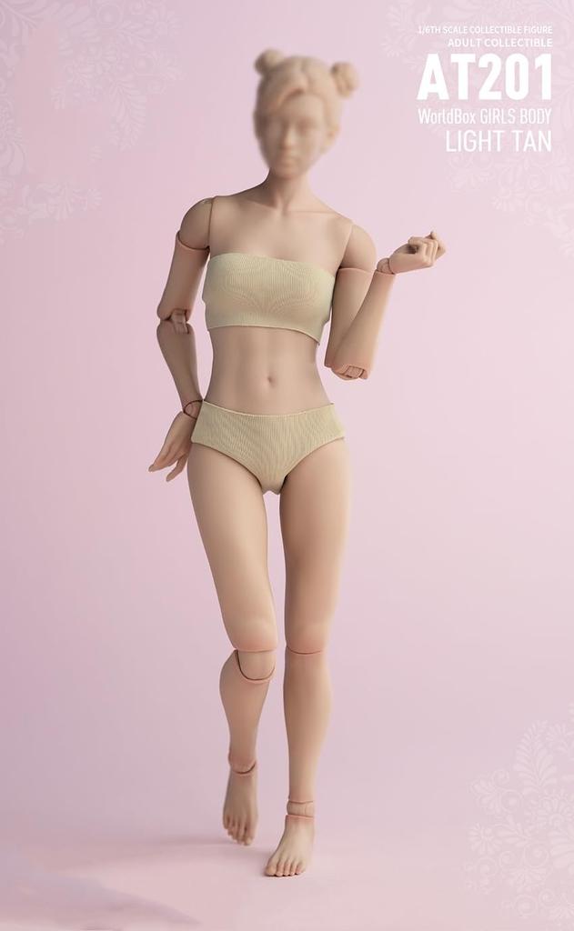 OBEST Worldbox Scale Female Articulated Action Asian Female Painting Tan 1/6 Figure, Body, Figure, AT201,