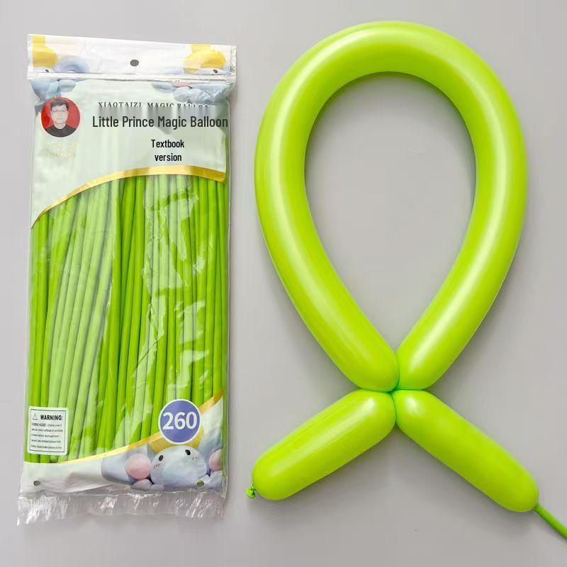 260-Piece Non-Toxic Macaron Long Balloons for Children - Magic Clown Modeling