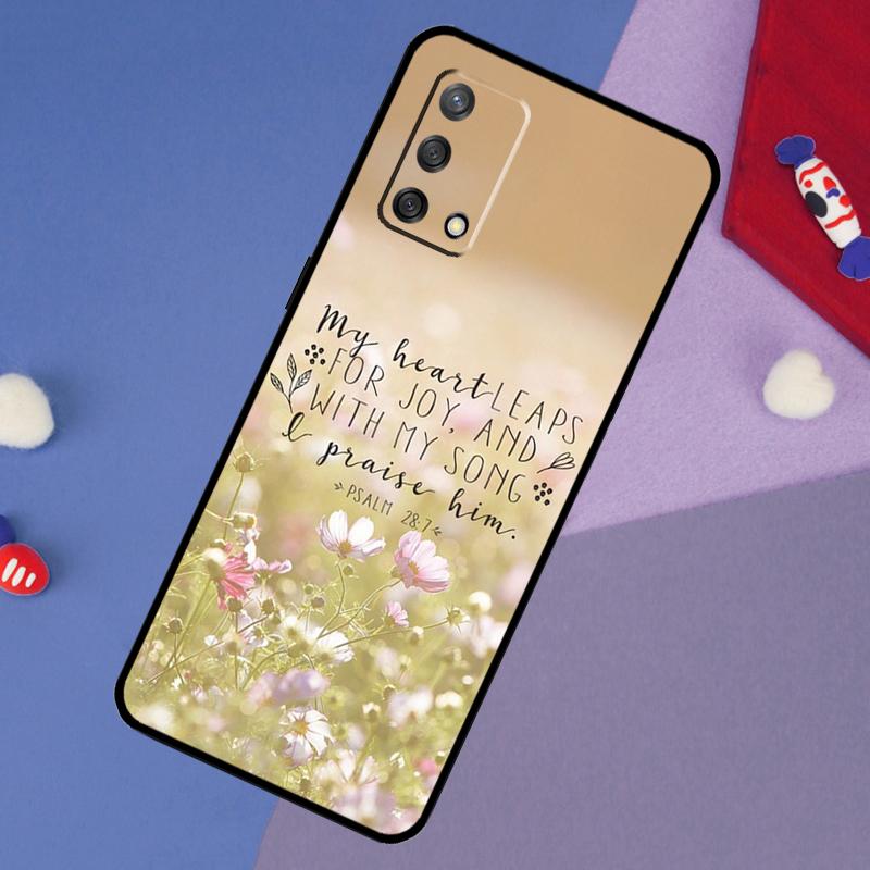 Christian Psalms Case For Oppo A6 Pro A5 A18 A38 A58 A78 A98 A54 A74 A94 A17 A57 A80 A60 A40 A96 A76 A16 A15