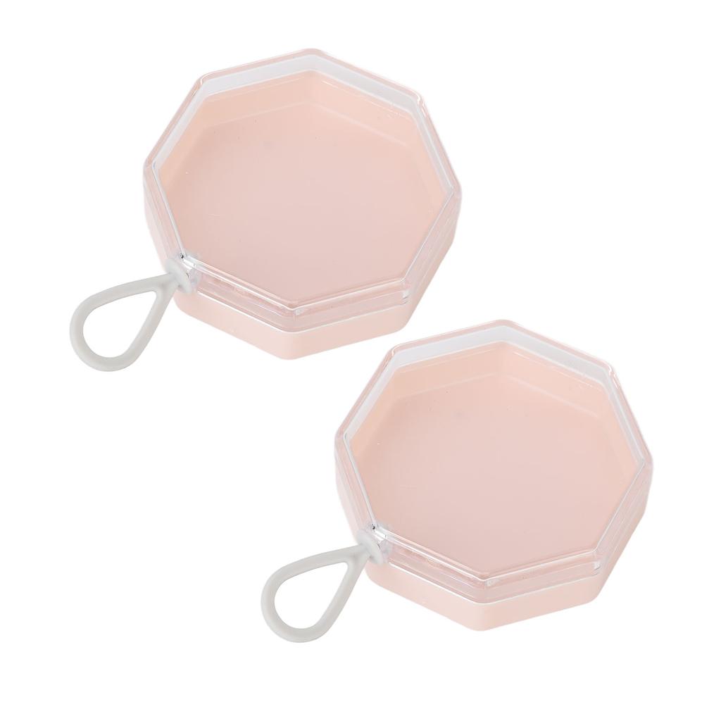 5Pcs Powder Puff Storage Box Case Portable Organizer Container Transparent Plastic