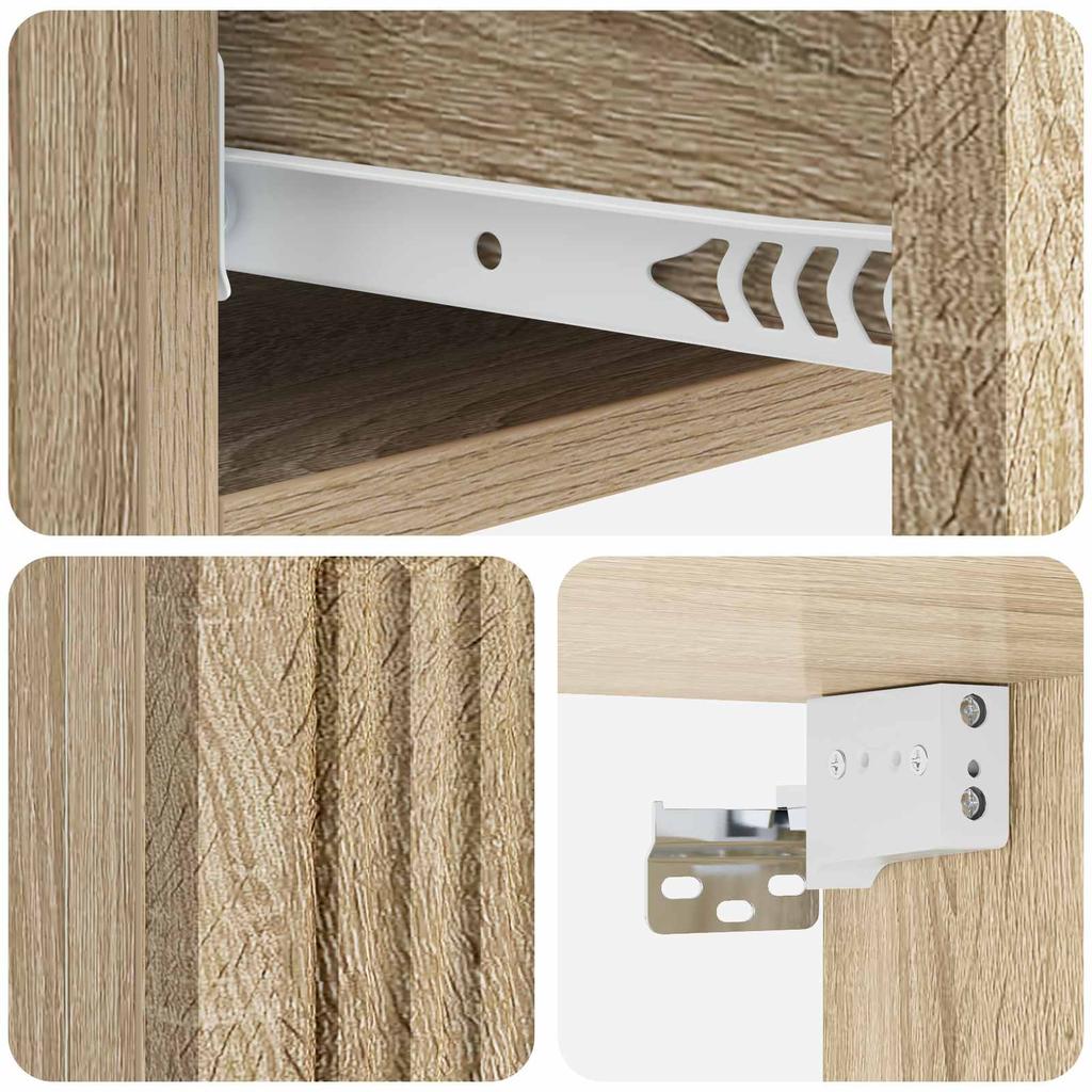 Wall Mounted Side Table Sonoma Oak 87.5 X 34.5 X 17 Cm