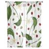 Natural Coffea Or Coffee Tree Leaves Chiffon Sheer Curtains for Living Room Bedroom Window Curtain Voiles Tulle Cortinas