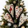 A25F-For Winter Decor 2026 New DIY Heart Shaped Hand Embroidered Christmas Ornament Kit, Embroidery Christmas Ornament Kits