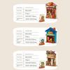 DIY Magnetic Fridge Magnet Fairy Tale Shop Wooden Assembly Model Mini House Fridge Decor With Led Light Handmade Craft Gift