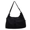 Borsa a tracolla minimalista in tela con chiusura a zip per uso quotidiano casual