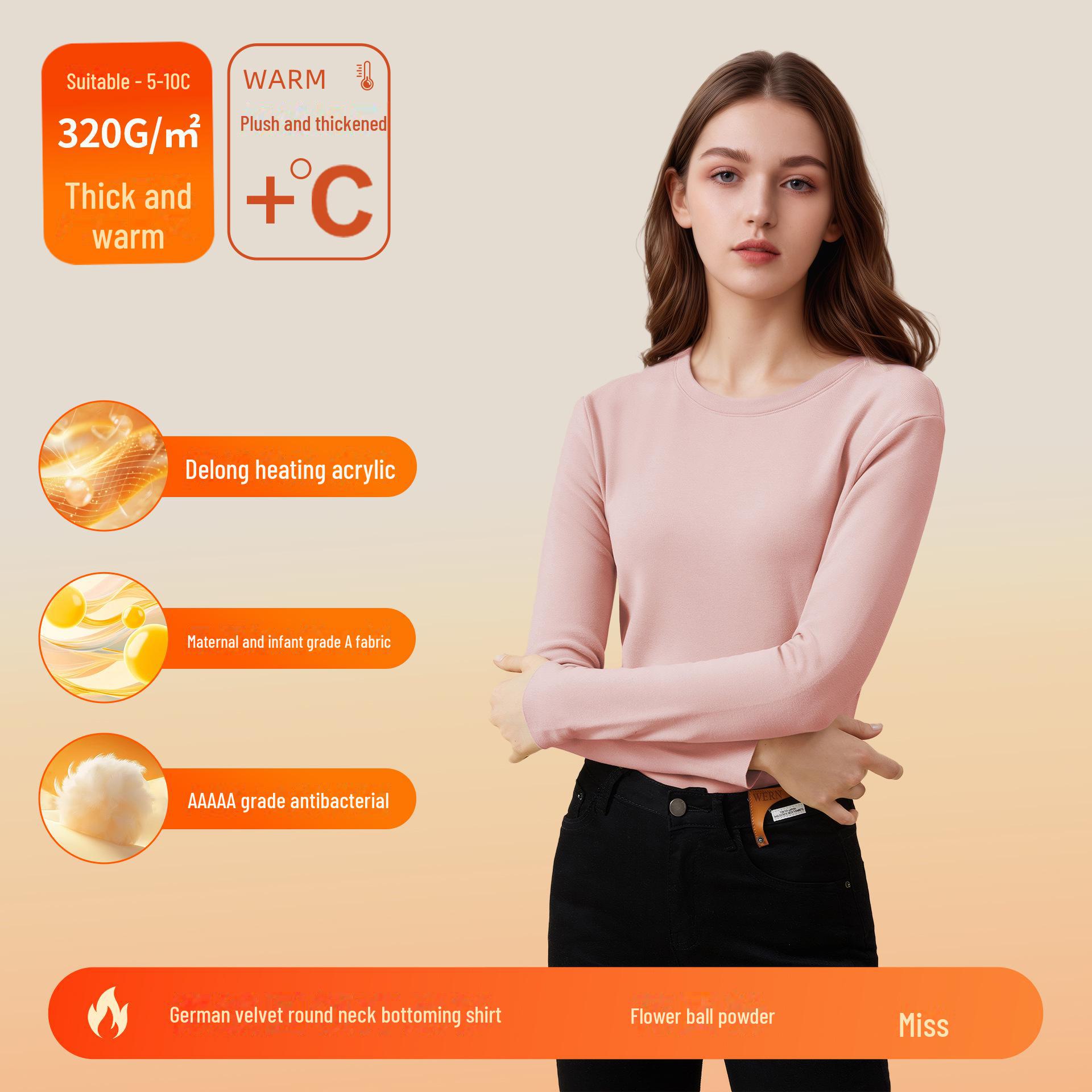 

Women s German Velvet Half-Turtleneck Shirt: Pile Collar, Thermal Innerwear, High-End Base Layer. S (80-100 kg)