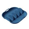 Silicone Taco Holder Reusable Taco Plates with 4 Dividers And Handle Dishwasher Microwave Oven Safe Taco Serving Tray