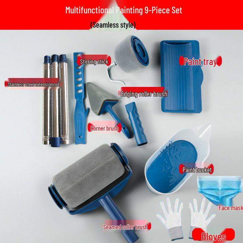 German Wall Painting Kit: Self-Priming Roller with Telescopic Pole for Latex Paint