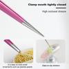 Double Ended Silicone Nail Art Tweezers With Pressing Head Nail Stickers Rhinestones Pick Up Clip Eyelash Extension Makeup Tools