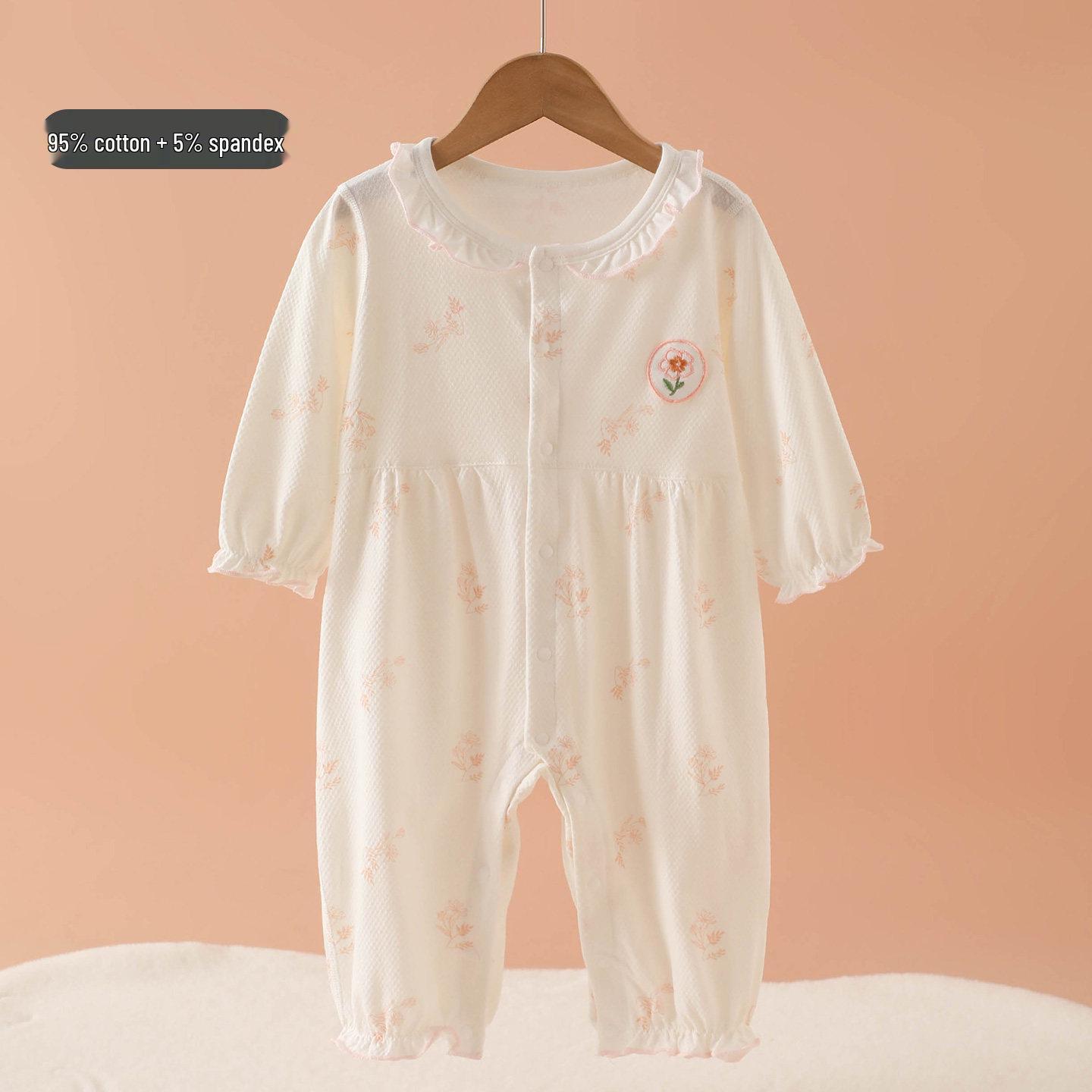 Summer Pure Cotton Newborn Baby Cartoon Bodysuit - Cute Toddler Girl Pajamas & Crawling Outfit 73 cm