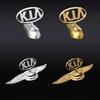 AABJD1 Lega di Zinco Emblema Cofano Anteriore Adesivo Cromato per KIA K2 Optima K5 Forte Borrego Ceed K3 Cerato Sorento Soul Forte Sportage